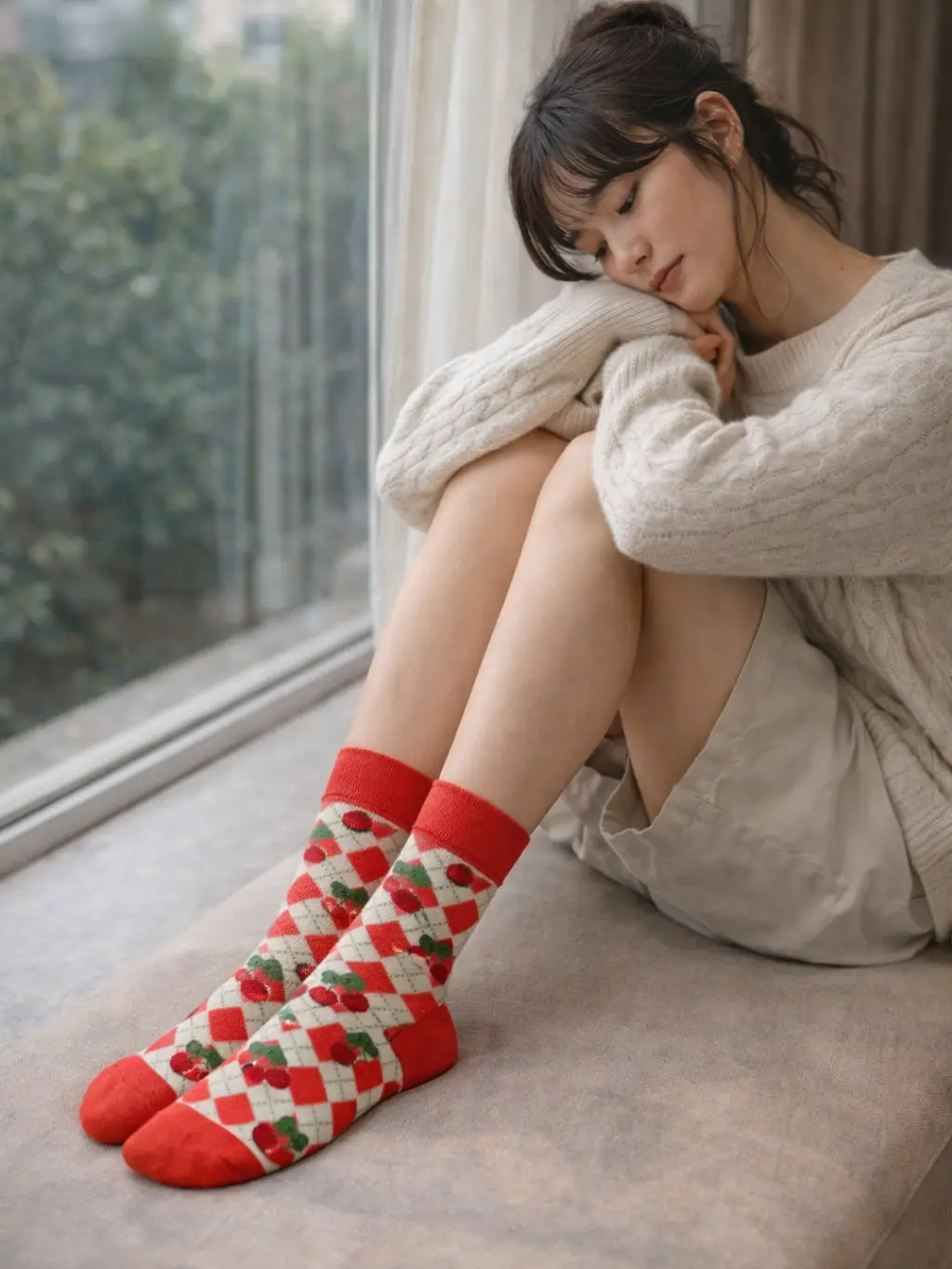 Calcetines “Cherry Picnic” 🍒🧺🧦