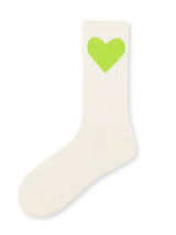 Calcetines Corazón Verde Suave